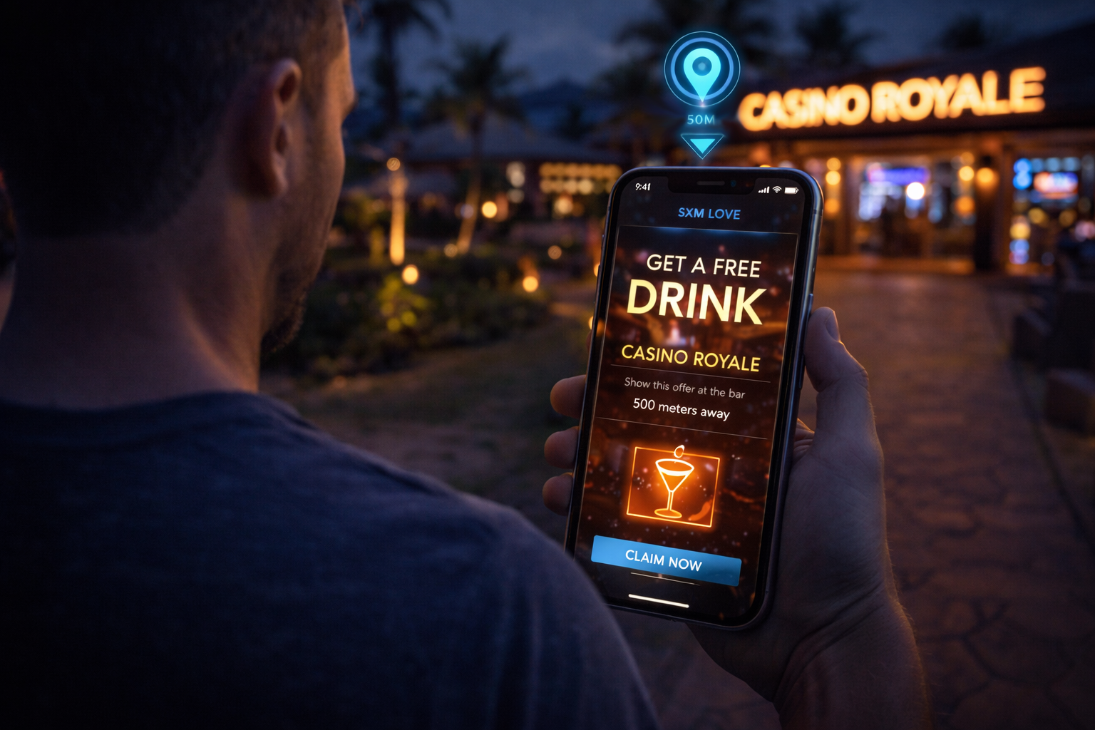 GPS-powered discovery showing promotions as you explore