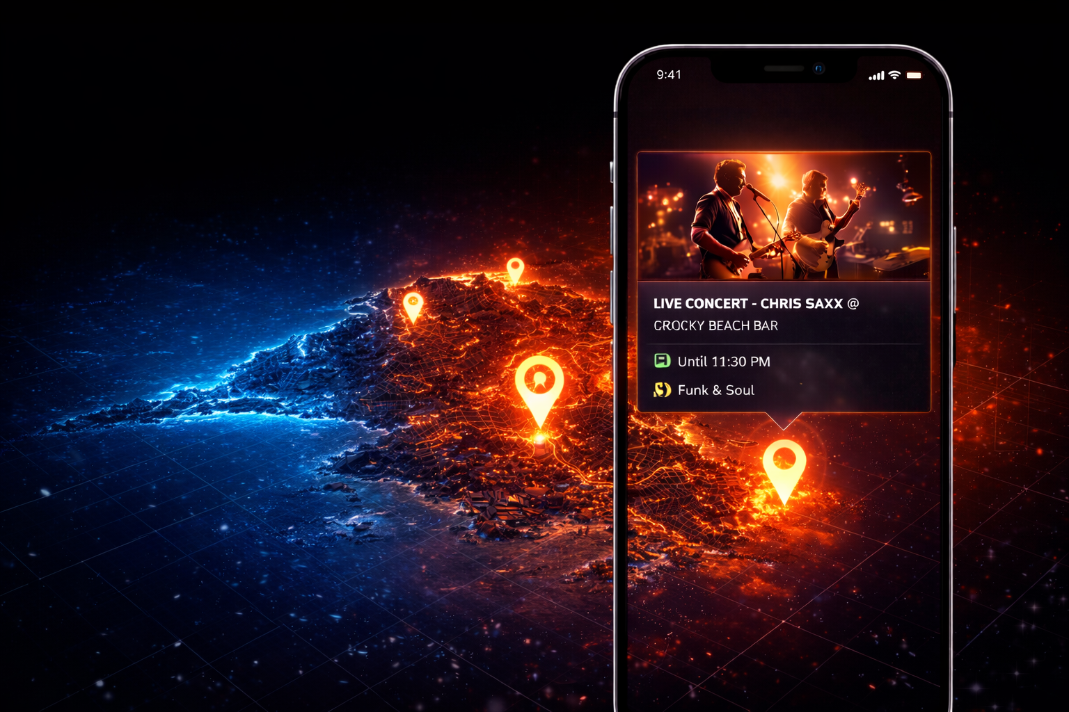 Live Event Heatmap visualization
